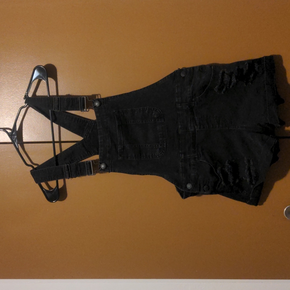 Black Short Overalls